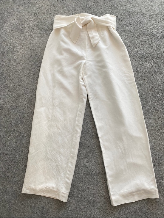 mercer & madison Pants - Beautiful Linen Blend White Pants w/ Attached
Tie Belt, Lined, Size 6